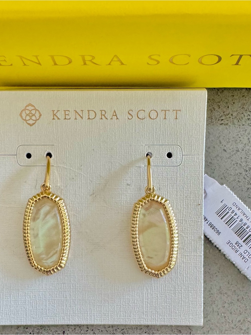 Kendra Scott Gold Abalone Earrings